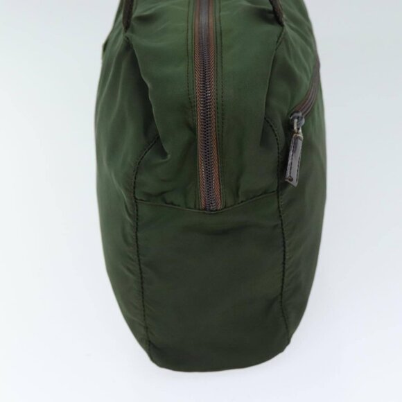 PRADA Hand Bag Nylon Khaki Auth ac2986 - Picture 3 of 16